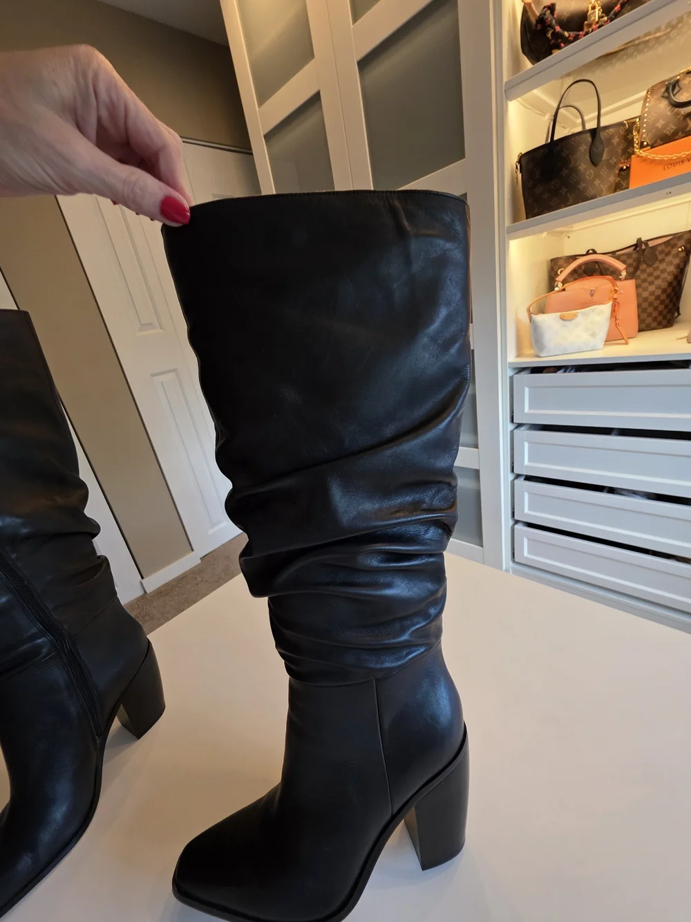 Vince Camuto Aprine Leather Boot -Sz 7.5